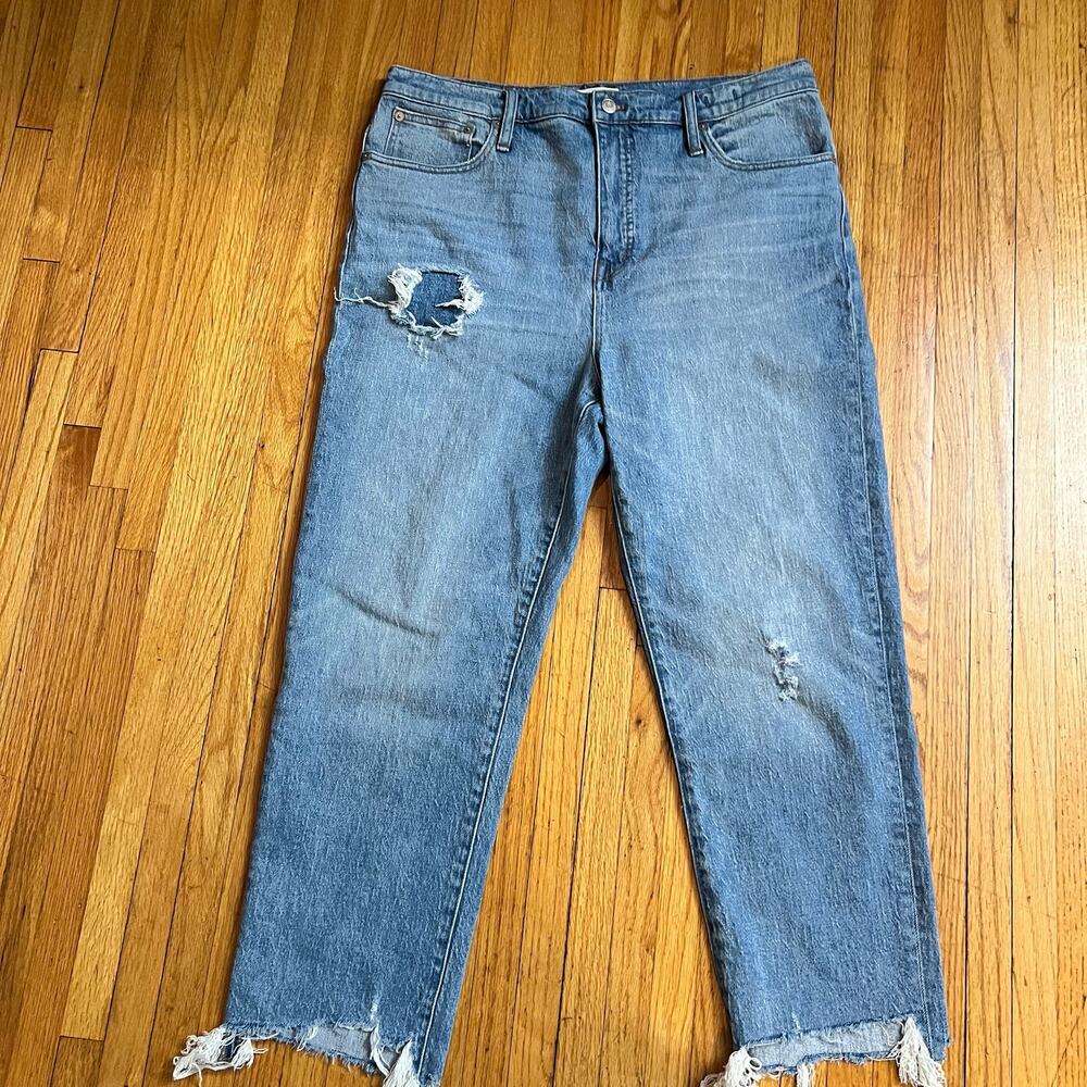 MADEWELL Jeans Womens 32 High Rise Classic Straight Denim Blue Pants